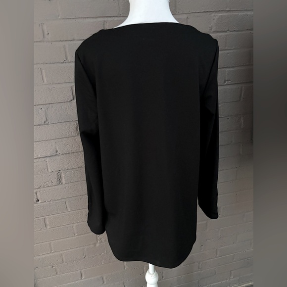 Marc New York black faux leather front tunic M - Picture 5 of 9